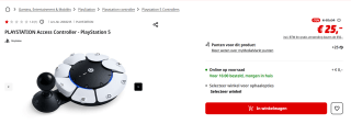 PLAYSTATION Access Controller - PlayStation 5 voor €25 bij de Mediamarkt in België