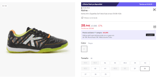 Zapatillas De Fútbol Sala Kelme All In por 28.94€ (Cuenta Nueva 14.47€)