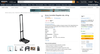 Kinzo Carretilla Plegable por 14,23€