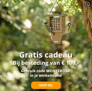 Gratis "Monte Rosa" energieblokhouder bij besteding vanaf €100 aan vogelvoer bij Vivara