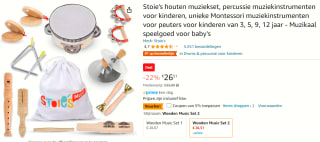 Stoie's Muziekinstrumentenset voor peuters en kleuters voor €25,18 bij Amazon