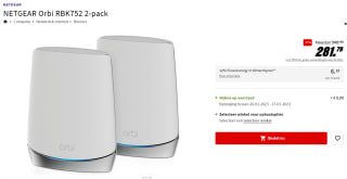Netgear Orbi WiFi 6 System AX4200 (set van 2 stuks) voor €281,79 bij de Mediamarkt