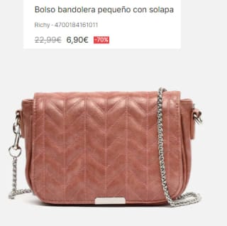 Bolso bandolera pequeño con solapa Richy por 6.9€