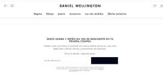 10% de descuento para tu primera compra en Daniel Wellington