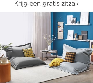 Gratis zitzak bij Beliani bij besteding vanaf € 800