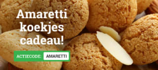 Gratis Amaretti koekjes bij je bestelling bij Koffievoordeel
