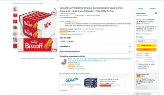 Galleta Original Caramelizada Lotus Biscoff Vegana 10x250g de 2,5kg a 19,90€ y 3x2