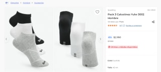Pack 3 Calcetines Yulw 3002 Hombre por $2.990