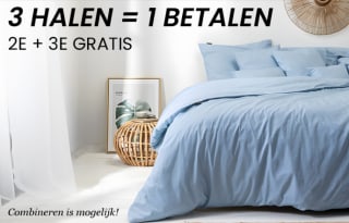 3 halen = 1 betalen op beddengoed bij Dekbeddiscounter