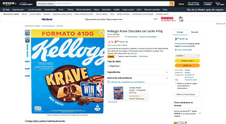 Kellogg's Krave Chocolate con Leche 410g por 2,77€