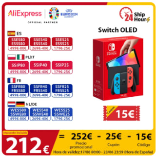 Console de jeu Nintendo Switch OLED de 64Go à 258,47€
