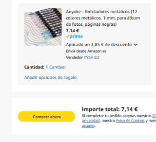 Anyuke 12 Rotuladores metálicos por 7,14€