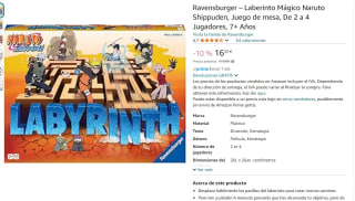 juego de mesa Laberinto Mágico Naruto Shippuden marca Ravensburger por 16,20€