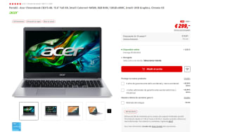 Portátil -marca Acer Chromebook CB315-4H, 15.6" Full HD, Intel® Celeron® N4500, 8GB RAM, 128GB por 289