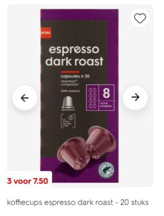 Hema koffiecups 3 verpakkingen voor €7,50