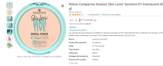 Polvos Compactos Essence Skin Lovin' Sensitive 01-translucent (9 g) por 3,04€