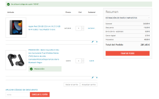 Apple iPad 256 GB 25,9 cm (10.2") + Gratis Auriculares Belkin SoundForm Motion por 281,45€