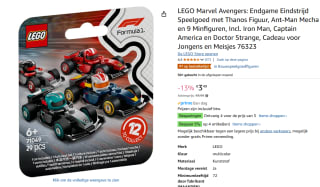 LEGO 71049 F1 Raceauto's 4 stuks voor €9,77 bij Amazon