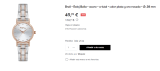 Reloj Breil Bella para Mujer de acero color plata y oro rosado - Ø: 28 mm por 49.99€