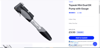 Topeak Mini Dual DX Bike Pump for £9.99 at Chainreactioncycles