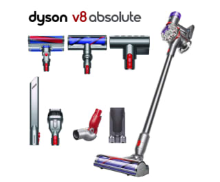 Aspirador escoba - Dyson v8 Absolute, Potencia 115 W, Depósito 0.54 l + 7 Accesorios por 299.99€