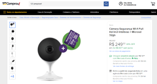 Câmera de Segurança da Intelbras - R$ 249,90