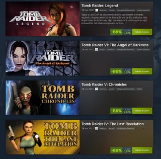 Saga Tomb Raider desde 0,97€ en Steampowered