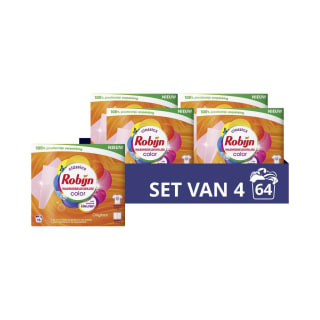 Robijn Classics Color Wasmiddeldoekjes - 4 x 16 wasstrips voor €15,98 bij Wehkamp