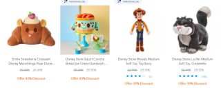 Heel veel Medium-sized knuffels voor €18 p.s in de Disney Store
