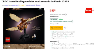 LEGO Icons De vliegmachine van Leonardo da Vinci - 10363 voor €38,99 bij Bol