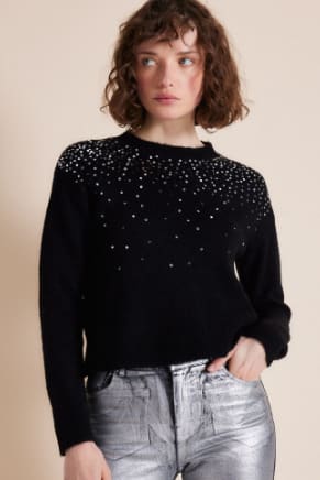 Sweater Aplicación Lentejuelas en Cuerpo por $7.490