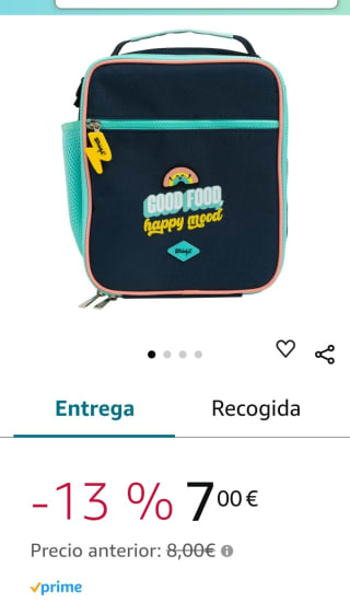 Bolsa porta alimentos good food happy mood por 7€