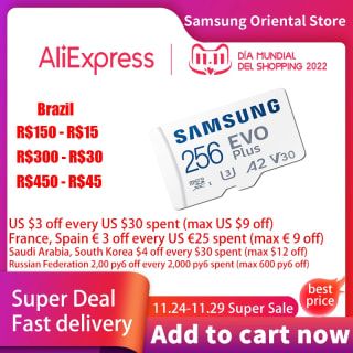 Micro Cartão SD da Samsung de 64GB - R$ 28,06