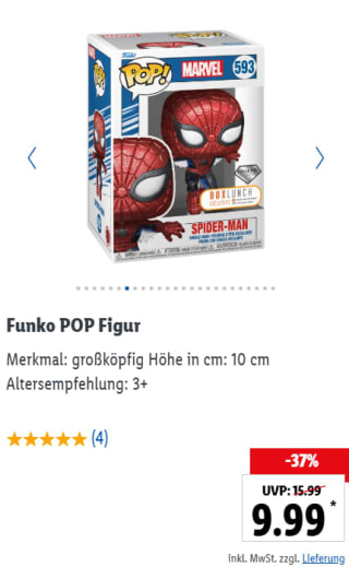 Diverse Funko poppen voor €9,99 bij de Lidl in Duitsland