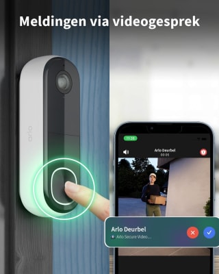 Arlo 2K draadloze video deurbel voor €100,24 bij Amazon