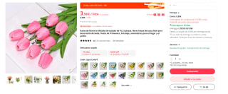 Ramo de flores artificiales de tulipán de PU, 5 piezas por 3,56€ (muchos colores a elegir)