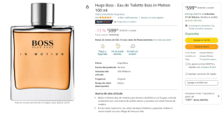 Perfume Hugo Boss In Motion 100ml por $599 en Amazon