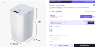 Cubo de basura inteligente de 8,5 litros por 11,04€