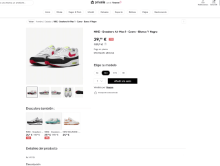 Zapatillas NIKE Sneakers Air Max 1 Cuero Chili Volt por solo 39,99€