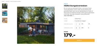 HEMA bungalowweken midweek of weekend Center Parcs vanaf €179