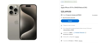 iPhone 15 Pro 256GB por $17,424 en Walmart con cupón