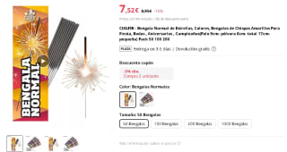 Pack 50 Bengalas con envio desde españa por 7,52€