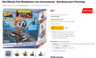 Hot Wheels City automonteur werkplaats voor €9,49