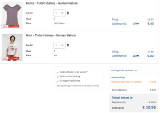 1+1 gratis op alle sale T-shirts, polo's en singlets bij ANWB