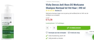 Vichy Dercos Anti-Roos Shampoo Normaal Tot Vet Haar 390ml voor €11,70 bij Pharmamarket