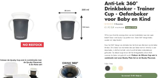 Deryan luxe Quuby Drinkbeker 360 trainer voor €1,95