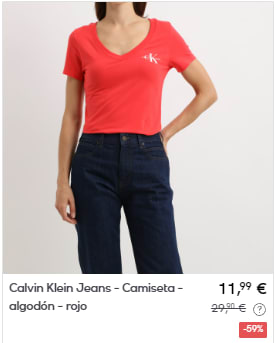 CALVIN KLEIN - Camisetas por menos de 15€