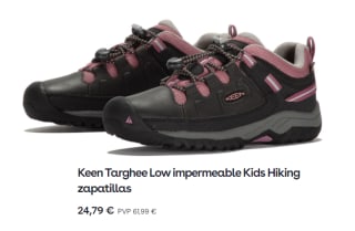 Zapatillas de trekking para Peques Keen Targhee impermeable por 24.79€