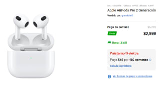 Apple AirPods Pro 2da Gen por $2,999 en Elektra