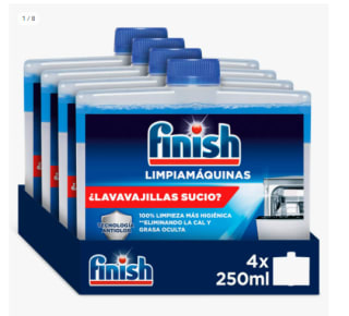 Pack 4 Finish Limpiamáquinas Lavavajillas por 8.31€